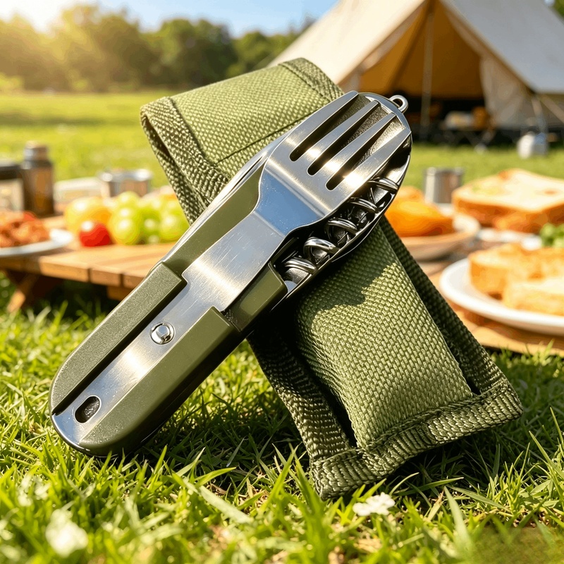 Camping Cooking Knife Set - Набор столовых приборов из нержавеющей стали