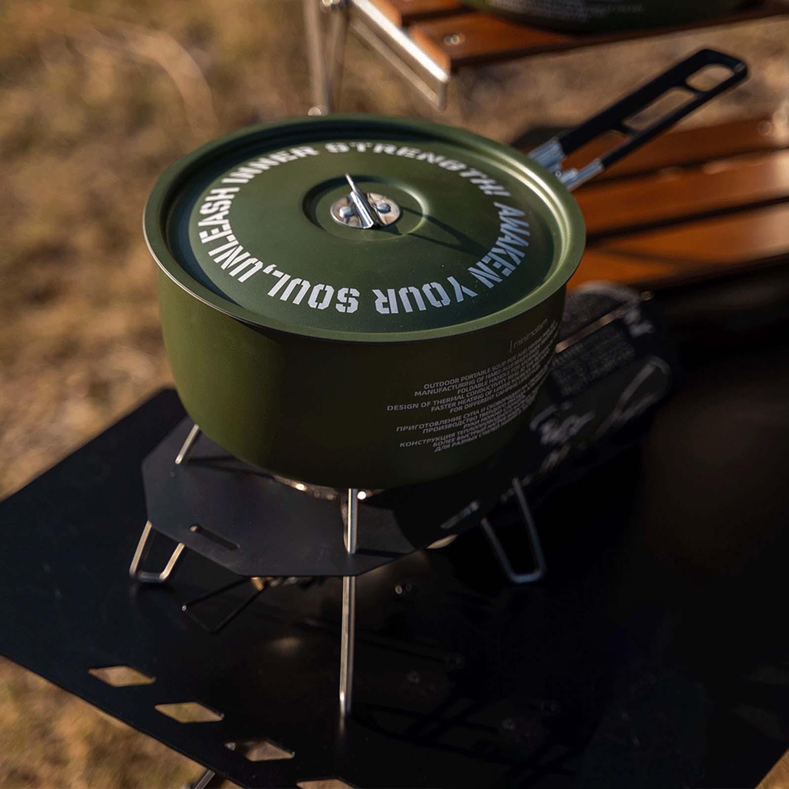 Camping Cooking Set Detachable Handle - Набор посуды для кемпинга, сковороды для