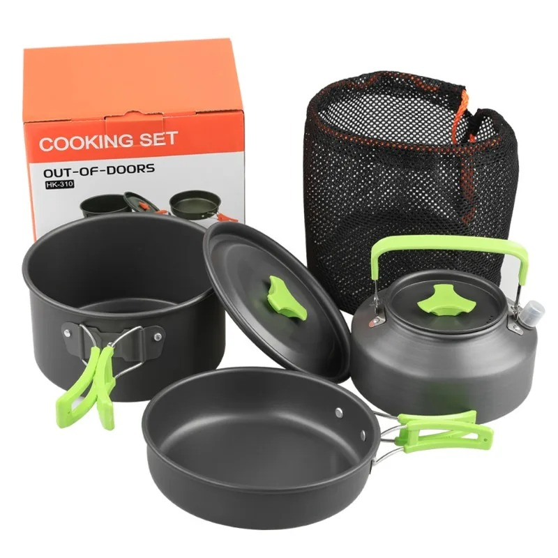 Camping Cooking Set With Bag - Набор для кемпинга, походная кухонная утварь,