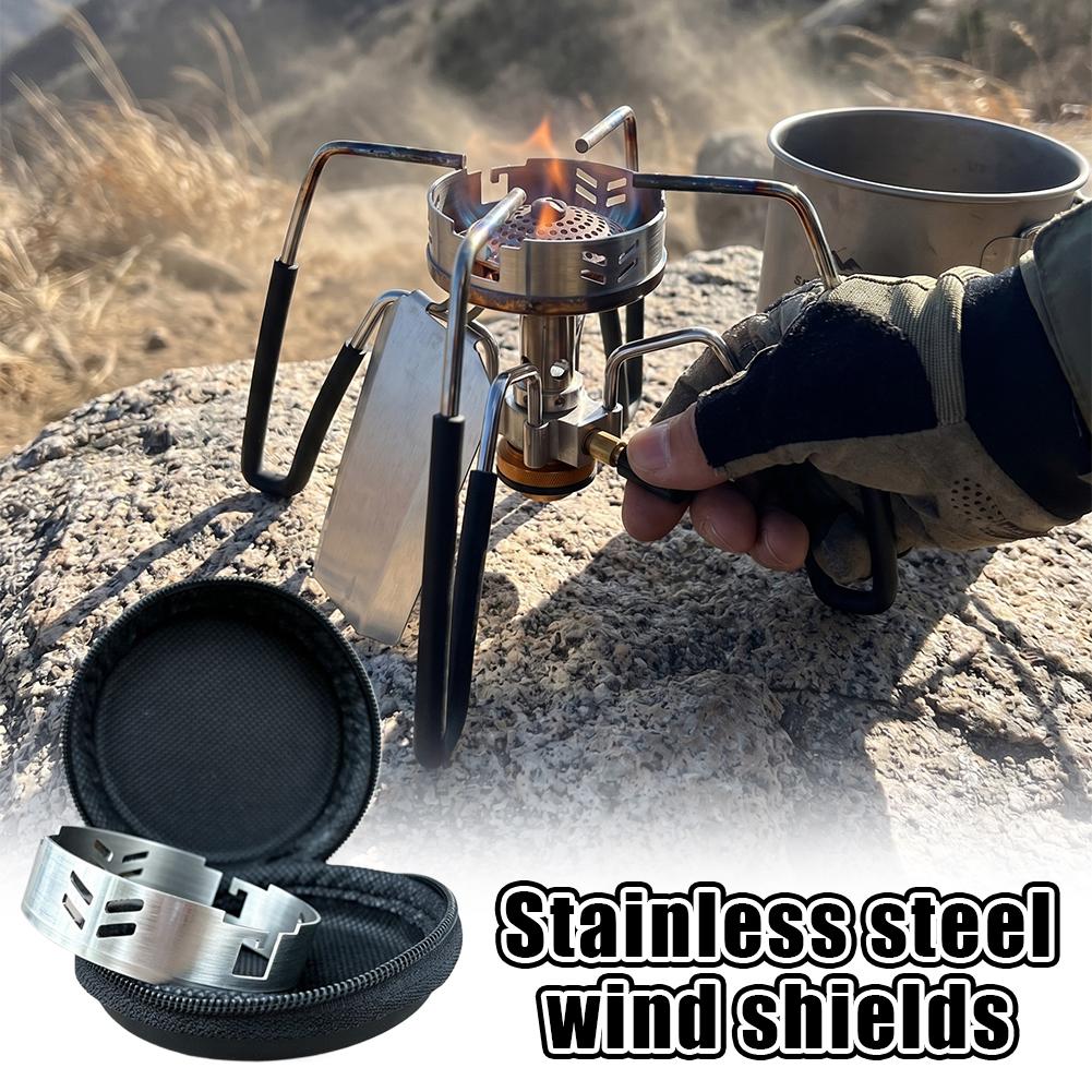 Camping Cooking Set With Bag - Ветрозащитный экран для газовой плиты из