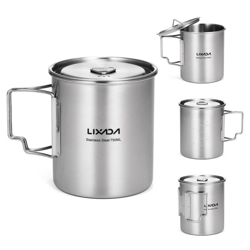 Camping Cooking Set With Bag - Чашка Lixada 750 мл, чашка для
