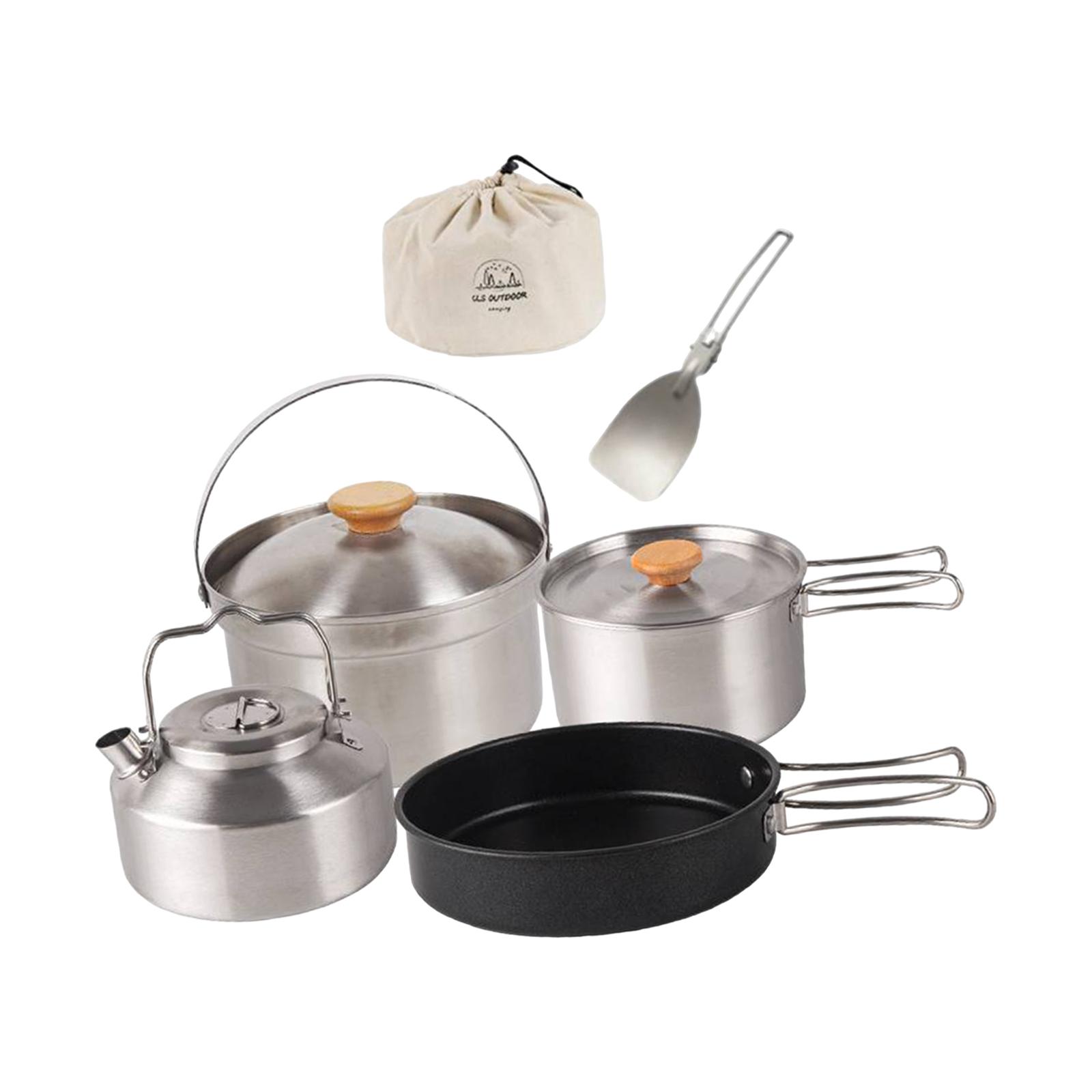 Посуда для кемпинга, посуда, п – обзор и цена Camping Cooking Set With Kettle