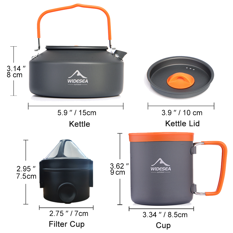 Набор посуды для кофе, кружки, – обзор и цена Camping Cooking Set With Kettle