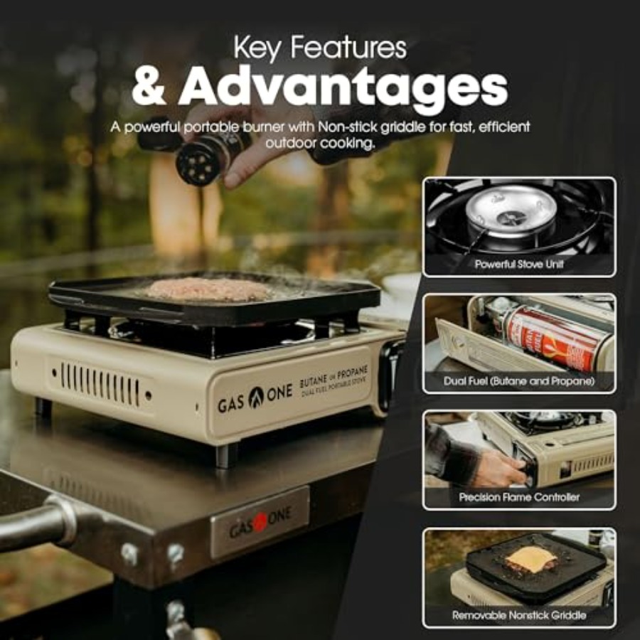 Газовая плита GasOne GS-3400P- – обзор и цена Camping Cooking Flat Top