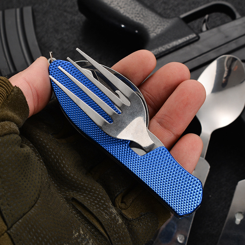 4 в 1 складной набор посуды дл – обзор и цена Camping Cooking Knife Set