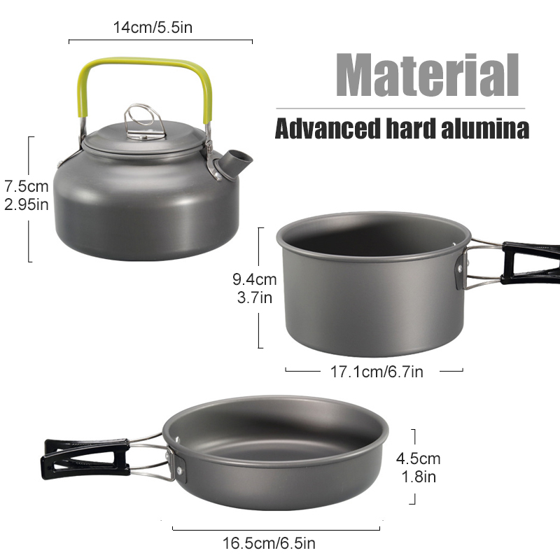 WESTTUNE набор посуды для кемп – обзор и цена Camping Cooking Gear