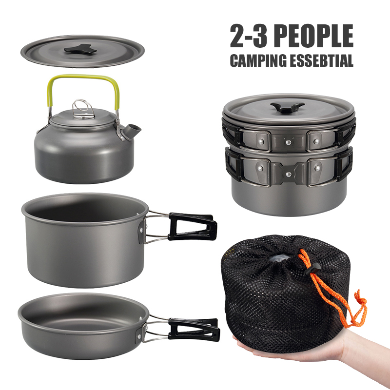 WESTTUNE набор посуды для кемп – обзор и цена Camping Cooking Gear
