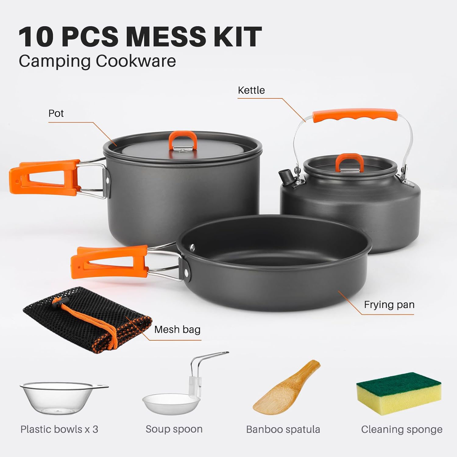 Набор походной посуды: кастрюл – обзор и цена Camping Cooking Set With Kettle
