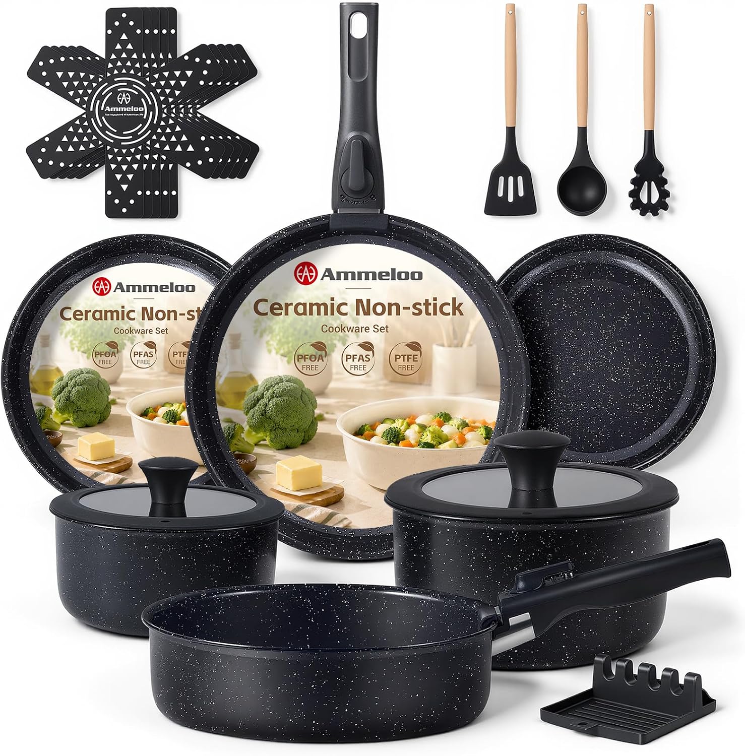 Набор из 21 предмета: антиприг – обзор и цена Camping Cooking Set Detachable Handle