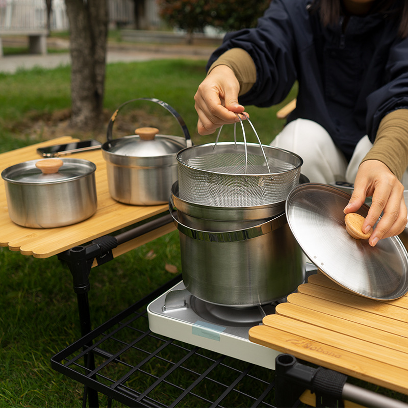 NOBANA новейший уличный набор  – обзор и цена Camping Cooking Set With Bag