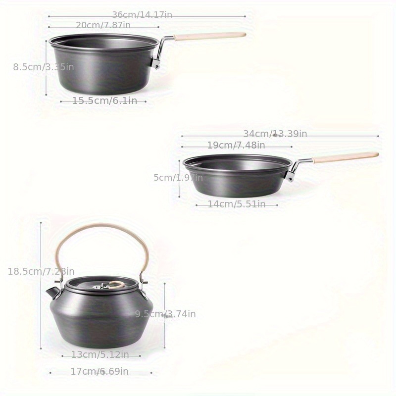 Походный набор для приготовлен – обзор и цена Camping Cooking Set With Kettle