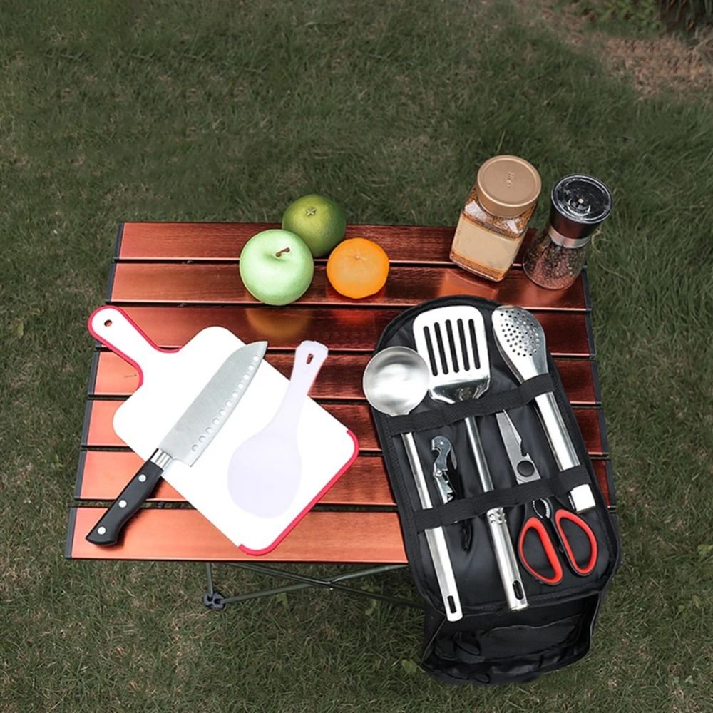 2024, набор посуды для пикника – обзор и цена Camping Cooking Set With Bag