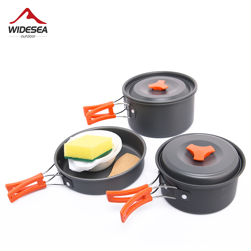 Набор посуды Widesea для кемпи – обзор и цена Camping Cooking Set With Kettle