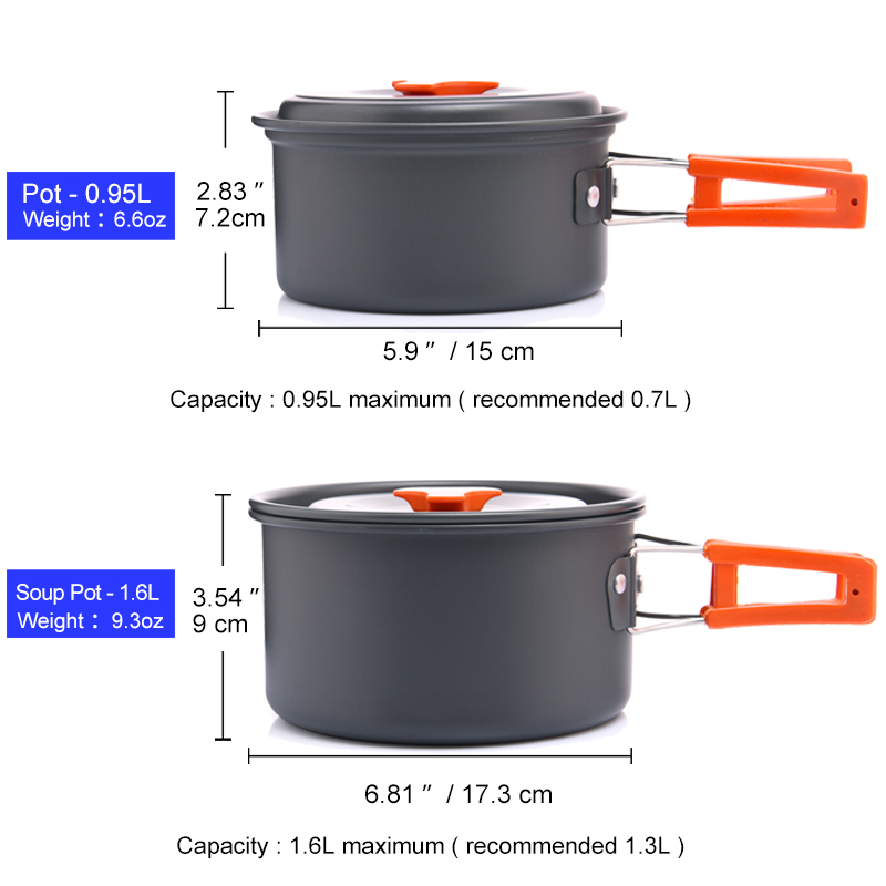 Набор посуды Widesea для кемпи – обзор и цена Camping Cooking Set With Kettle