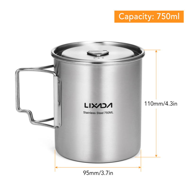 Чашка Lixada 750 мл, чашка для – обзор и цена Camping Cooking Set With Bag