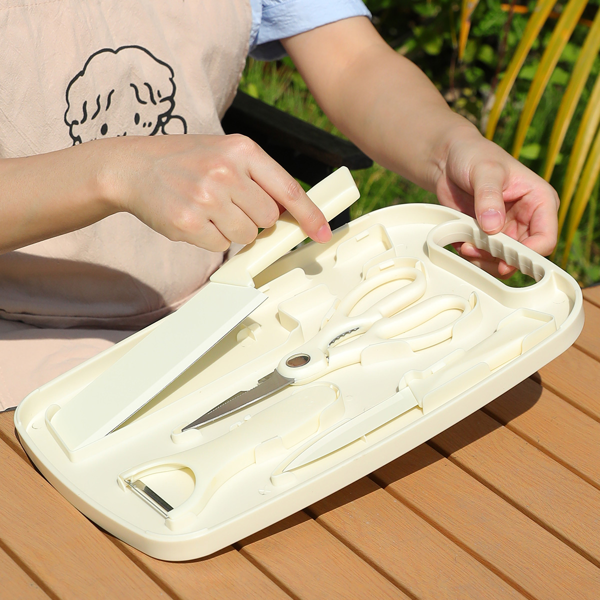 Портативный уличный набор для  – обзор и цена Camping Cooking Knife Set