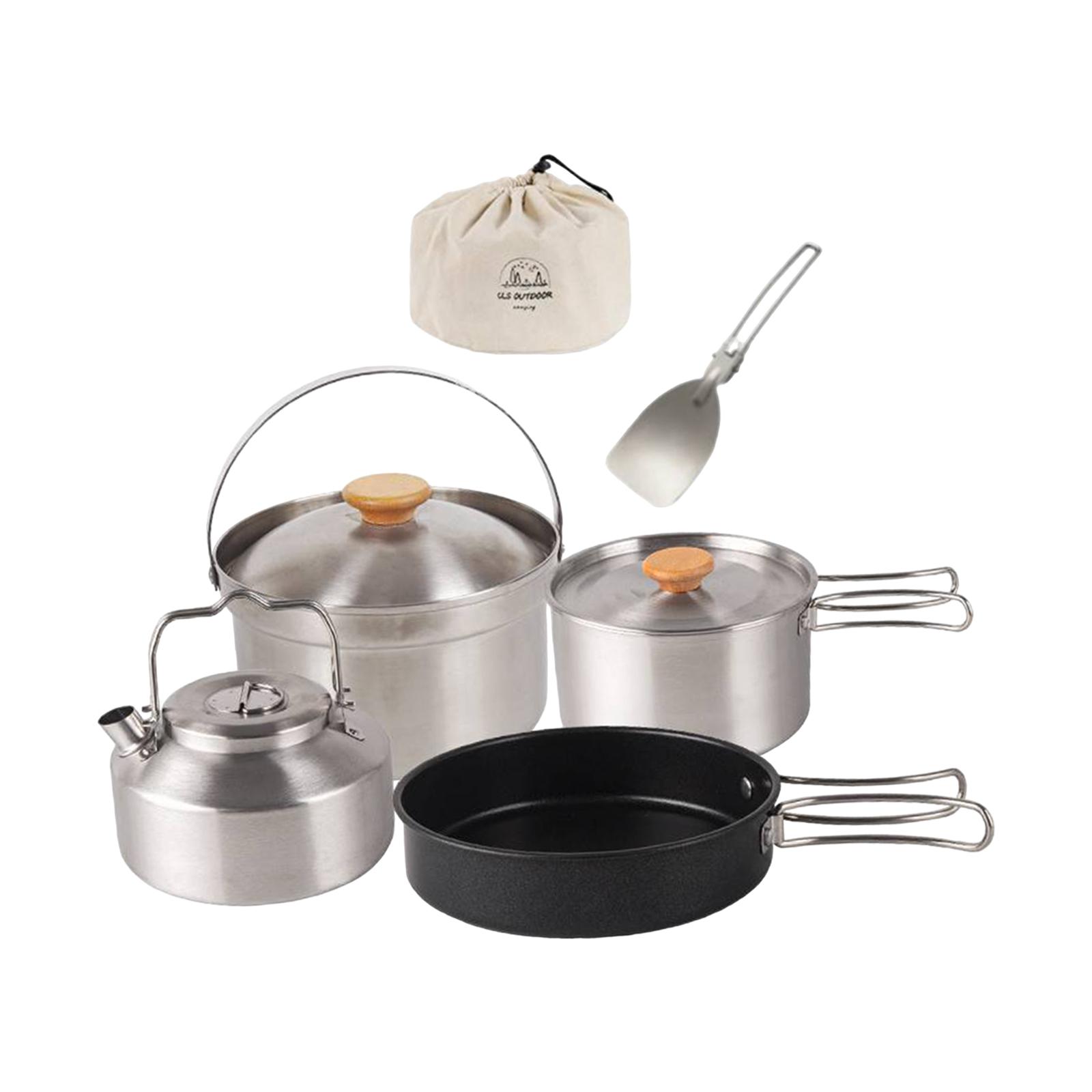 Набор походной посуды: антипри – обзор и цена Camping Cooking Set With Kettle
