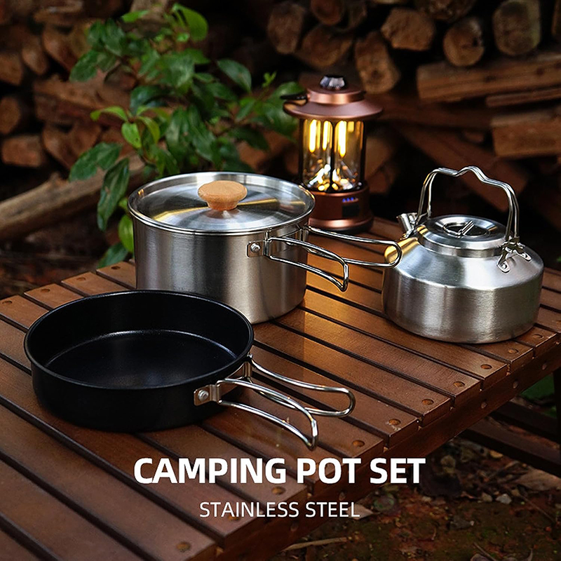Набор походной посуды из высок – обзор и цена Camping Cooking Set With Kettle