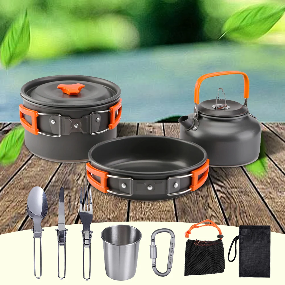 Набор походной посуды: чайник, – обзор и цена Camping Cooking Set With Kettle