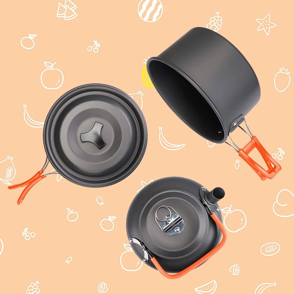 Набор походной посуды: чайник, – обзор и цена Camping Cooking Set With Kettle