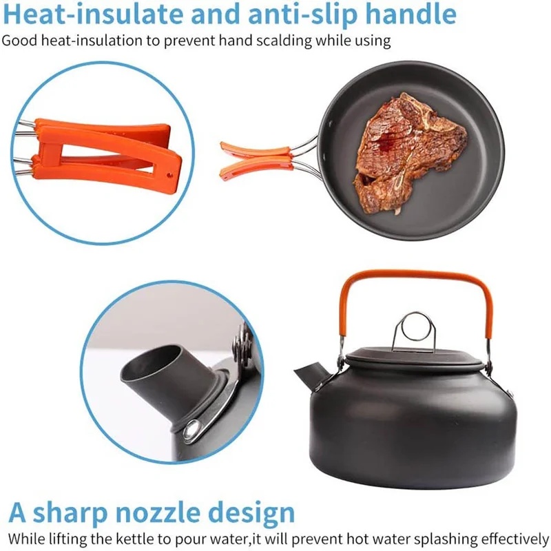 Набор для кемпинга: походная п – обзор и цена Camping Cooking Set With Bag