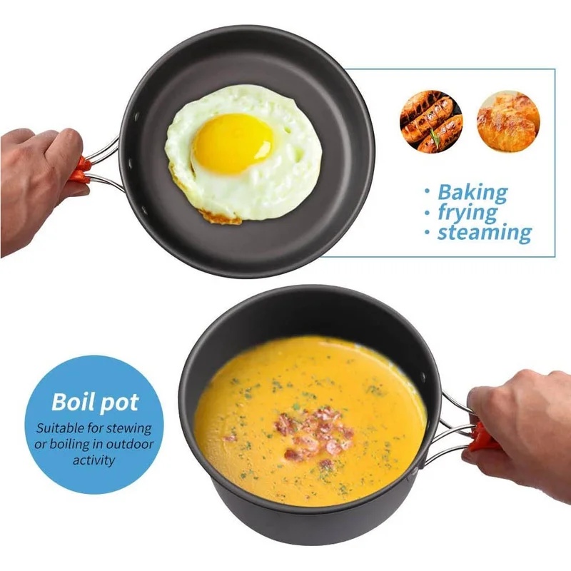 Набор для кемпинга: походная п – обзор и цена Camping Cooking Set With Bag